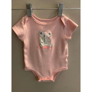 Rococo Pink Koala Onesie Sz 6 months